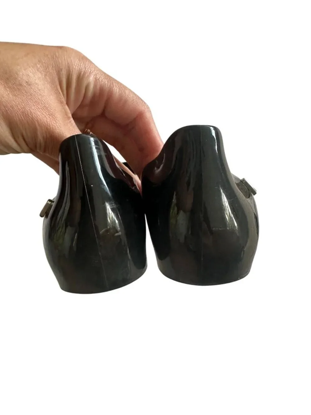 MELISSA Black Silver Bow D’Orsay Flats Size US 7 - Picture 5 of 8